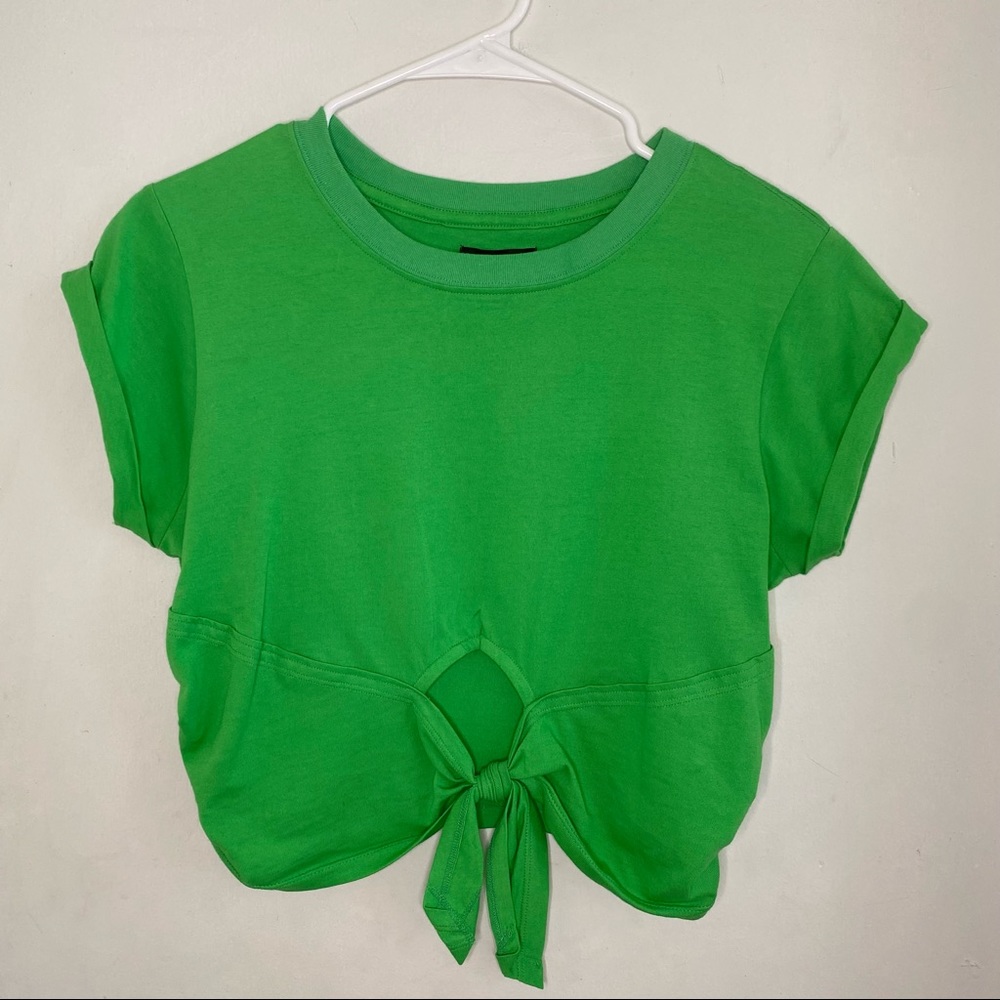 Urban Outfitters Cropped Tie Shirt